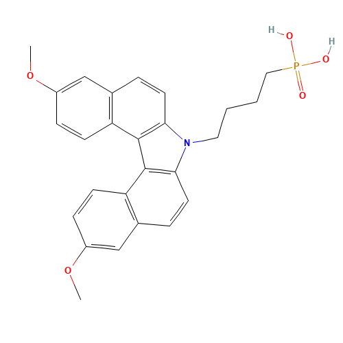 MeO-4PADBC // (4-(3,11-Dimethoxy-7H-dibenzo[c,g]carbazol-7-yl)butyl)phosphonic acid